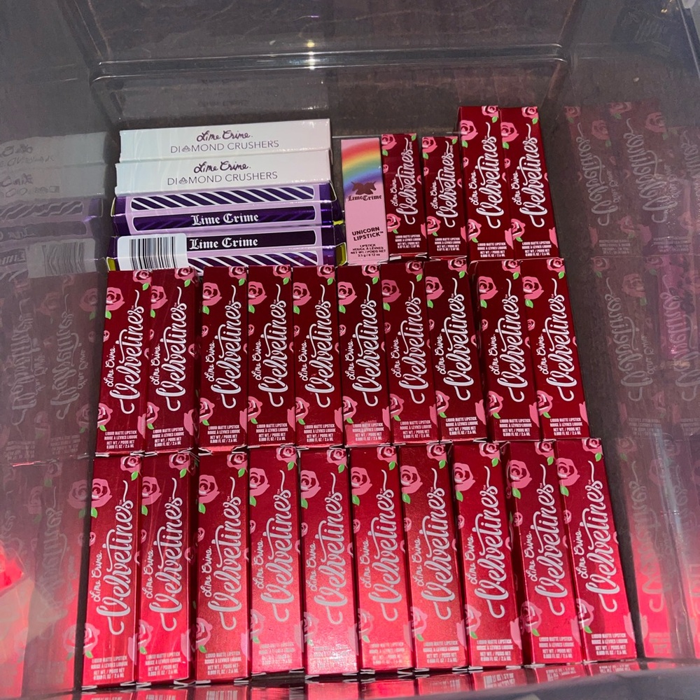 Lime Crime Velvetines & Diamond Crushers Lipstick Collection & Unicorn Lipstick